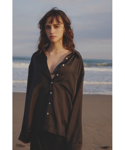 【完売品】 alexiastam サテン シャツ ALEXIA STAM（アリシアスタン） ブラウス シャツ Satin Shirt /サテン