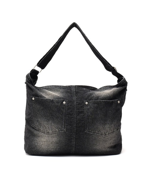 DEVICE（デバイス） ショルダーバッグ ウォッシュ デニム リベット