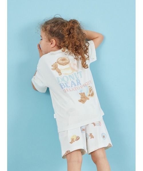 【おまけ付】 gelato 「KIDS」ドーナツベア柄ショートパンツ パジャマ pique その他