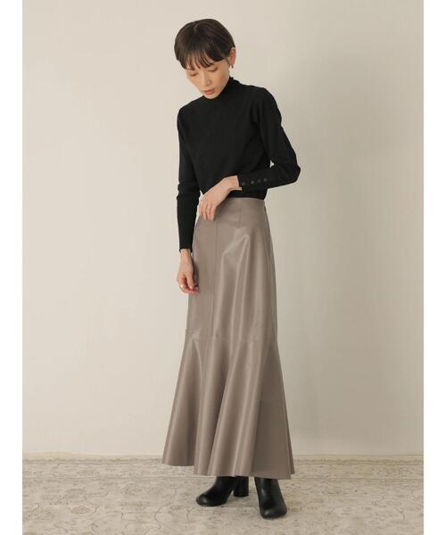 「rem closet」 スカート S ダークブラウン レディース_画像2