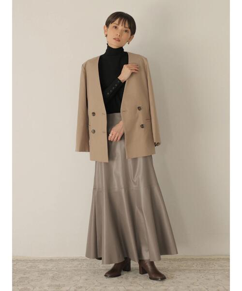 「rem closet」 スカート S ダークブラウン レディース_画像3