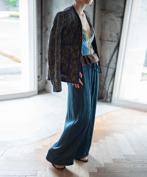 「G.V.G.V.」 ノーカラージャケット 36 ブラック レディース_画像5