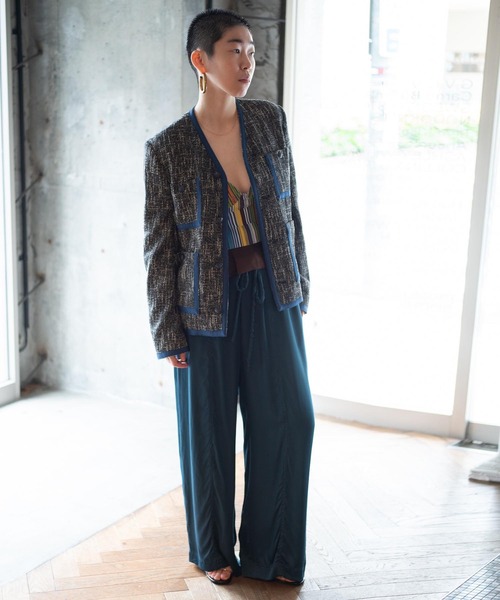 「G.V.G.V.」 ノーカラージャケット 36 ブラック レディース_画像6