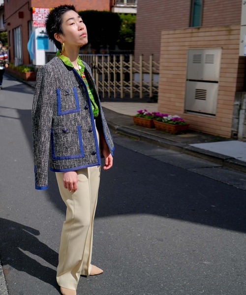 「G.V.G.V.」 ノーカラージャケット 36 ブラック レディース_画像7