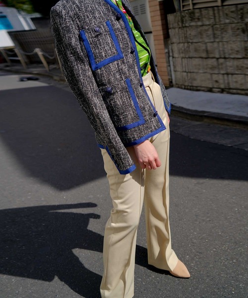 「G.V.G.V.」 ノーカラージャケット 36 ブラック レディース_画像8