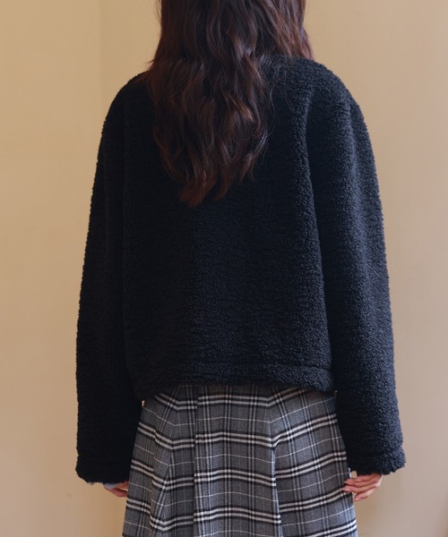 「SAISON DE PAPILLON」 ノーカラージャケット M ベージュ レディース_画像7