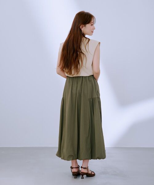 cohina ドロストドッキングバルーンワンピースregular ブラック ドロストドッキングワンピース-short & regular | 小柄・低身長