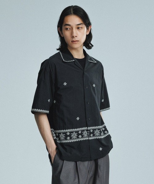 ADAM ET ROPE 開襟シャツ ADAM ET ROPE' シャツ ブラウス 【TOOLIGHT】TC オープンカラー