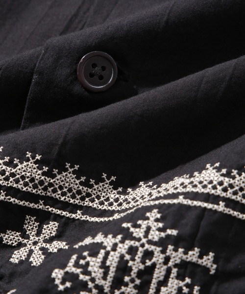 ADAM ET ROPE'（アダムエロペ） シャツ クロスステッチ ボックス