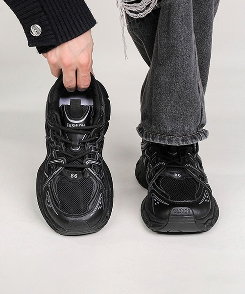 shoes365 スニーカー 厚底ランニングスニーカー メンズ : ZOZOTOWN