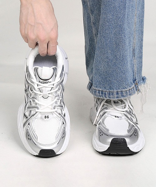 shoes365 スニーカー 厚底ランニングスニーカー メンズ : ZOZOTOWN