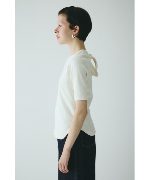 HeRIN.CYE tシャツ Back ribbon cut top バックリボンカットトップ