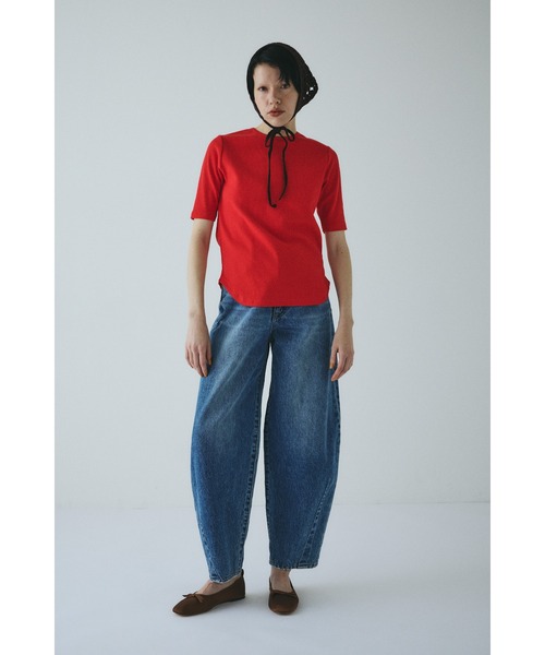 HeRIN.CYE tシャツ Back ribbon cut top バックリボンカットトップ