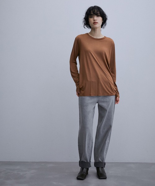 「BASERANGE」 長袖カットソー - ベージュ レディース BASERANGE 「BASERANGE」 長袖カットソー S ベージュ レディース
