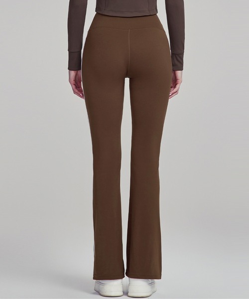 HYS SHOP レギンス スパッツ レディース 配色サイドラインフレアパンツ