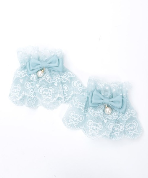 Chalmiere（シャルミエール） ブレスレット クマ刺繍お袖留め