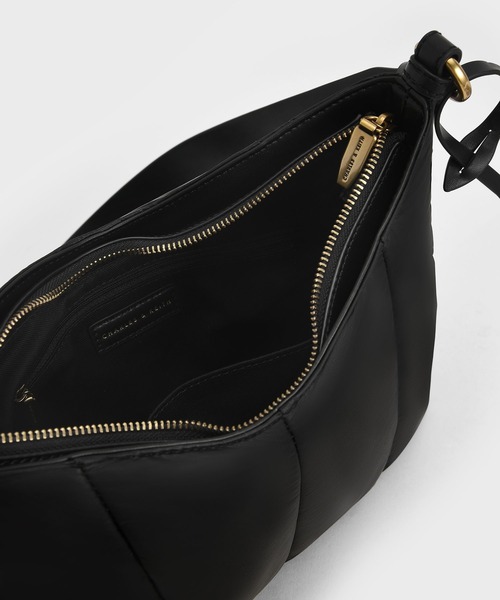CHARLES & KEITH ブラックショルダーバッグ新品Lサイズ CHARLES ＆ KEITH 「CHARLES & KEITH」 ショルダーバッグ L