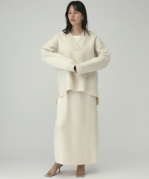 Chaos（カオス） Vネックニット FREE ホワイト レディース : ZOZOTOWN