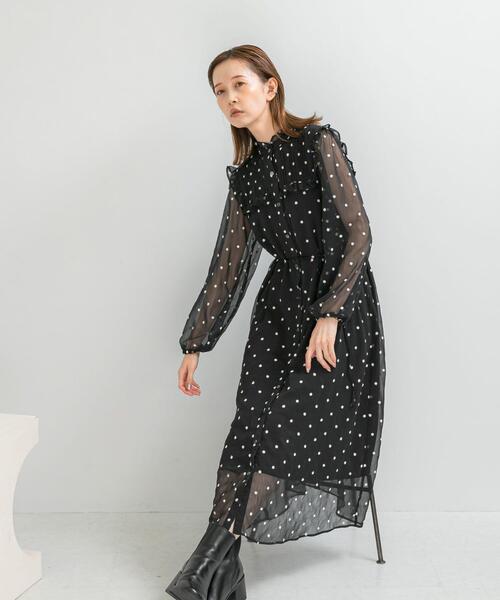 華やかなフリルのワンピースです❣ 31 Sons de mode（トランテアン ソン ドゥ モード） シャツワンピース