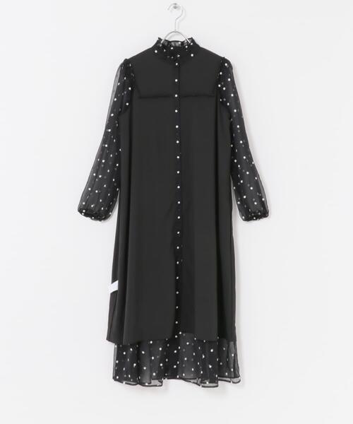 華やかなフリルのワンピースです❣ フリルフラワープリーツワンピース（51011503） | Rose Tiara