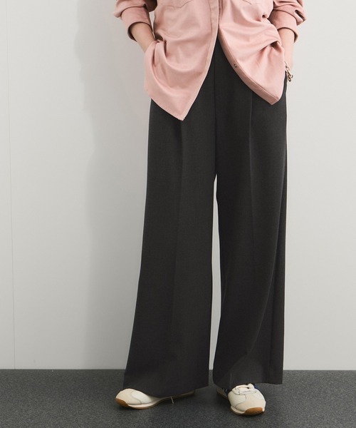 LE CERCLE par rope' スラックス パンツ タックワイドパンツ