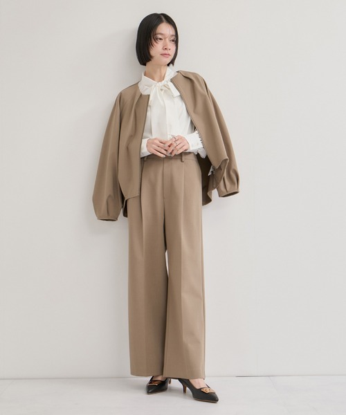 LE CERCLE par rope' スラックス パンツ タックワイドパンツ