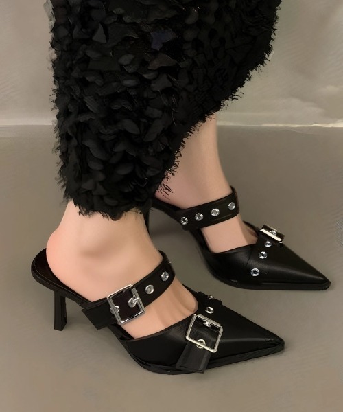 パンプス ミュール ダブルベルトミュールパンプス : ZOZOTOWN Yahoo!店