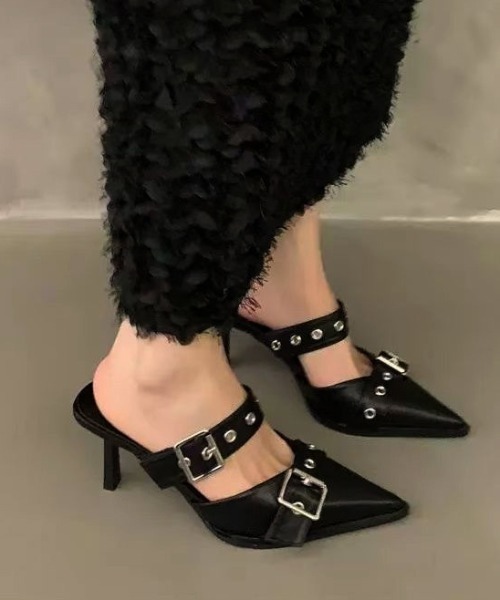 パンプス ミュール ダブルベルトミュールパンプス : ZOZOTOWN Yahoo!店