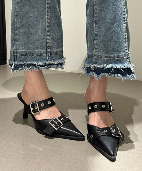 パンプス ミュール ダブルベルトミュールパンプス : ZOZOTOWN Yahoo!店