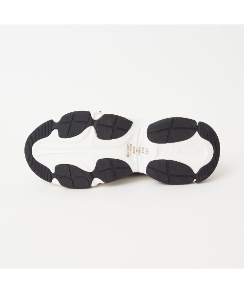 「+diana」 ローカットスニーカー 24.5cm アイボリー レディース