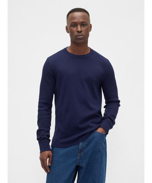 GAP（ギャップ） tシャツ ワッフルニット クルーネックTシャツ メンズ