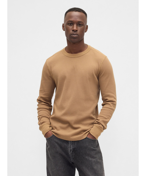 GAP（ギャップ） tシャツ ワッフルニット クルーネックTシャツ メンズ
