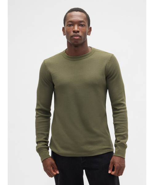 GAP（ギャップ） tシャツ ワッフルニット クルーネックTシャツ メンズ