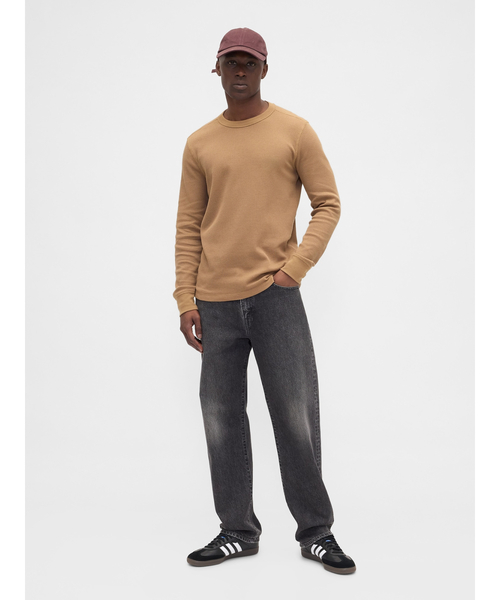 GAP（ギャップ） tシャツ ワッフルニット クルーネックTシャツ メンズ