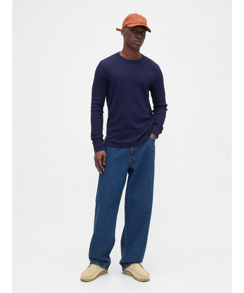GAP（ギャップ） tシャツ ワッフルニット クルーネックTシャツ メンズ