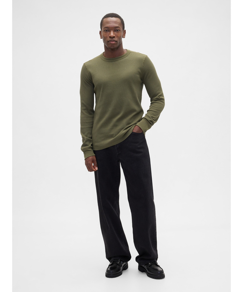 GAP（ギャップ） tシャツ ワッフルニット クルーネックTシャツ メンズ