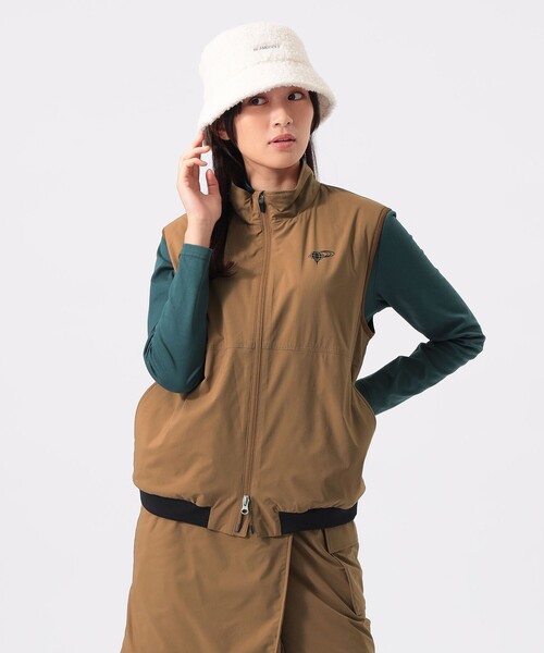 【美品】 BEAMS GOLF レディース ベスト M サイズ BEAMS GOLF（ビームス ゴルフ） ベスト ジレ ORANGE LABEL / 起毛