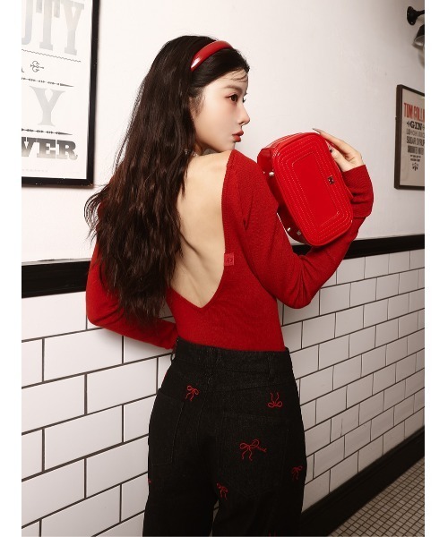 Darich（ダーリッチ） 長袖ニット FREE ブラック レディース