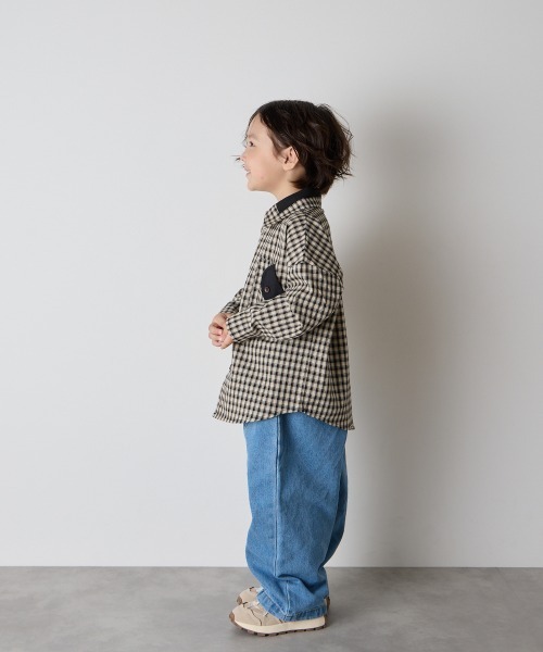 riziere（リジェール） ブラウス シャツ 配色切り替えチェックシャツ