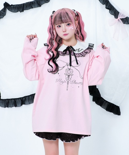 Magia Charm（マギアチャーム） つけ襟 付け襟 ドットチュール リボン