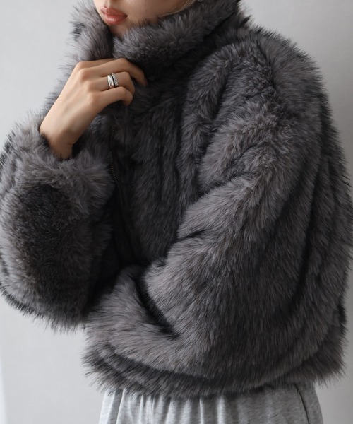 SpRay（スプレイ） ブルゾン アウター MIXファースタンドジップ