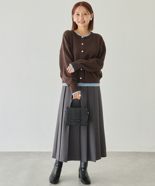 LAVEANGE（ラビアンジェ） ニット セーター 「洗える」レイヤード風