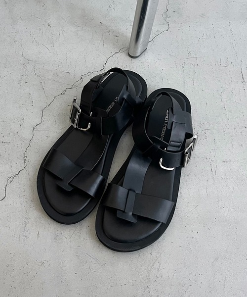 「CAPRICIEUX LE'MAGE」 フラットサンダル 36 ブラック レディース_画像6