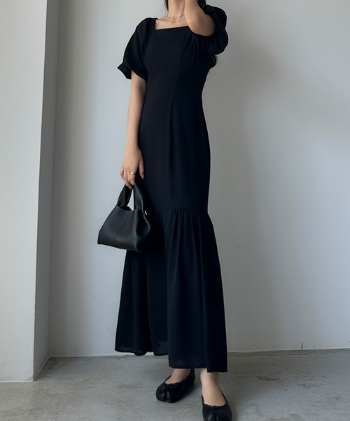 「Louere」 半袖ワンピース SMALL アイボリー レディース_画像8