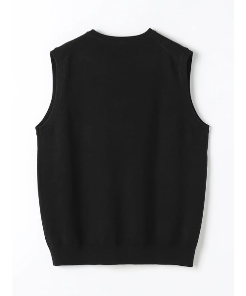ベスト ジレ TRANS CONTINENTS BIZニット　Vネックベスト　ブラック/グレー/ネイビー メンズ | TRANS CONTINENTS | 03