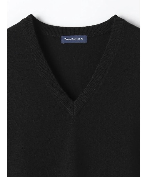 ベスト ジレ TRANS CONTINENTS BIZニット　Vネックベスト　ブラック/グレー/ネイビー メンズ | TRANS CONTINENTS | 04