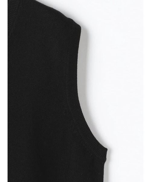 ベスト ジレ TRANS CONTINENTS BIZニット　Vネックベスト　ブラック/グレー/ネイビー メンズ | TRANS CONTINENTS | 05