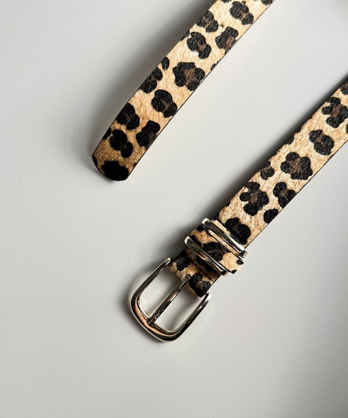 CALIFORNIA OUTFITTERS ベルト 10A17 レオパード柄 ハラコ調 ベルト 豹