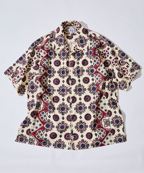 「FREAK'S STORE」 半袖シャツ MEDIUM ネイビー メンズ_画像8