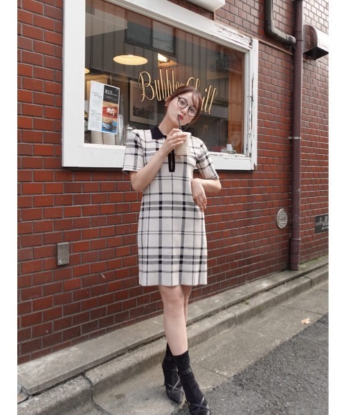 Her lip to 半袖ワンピース M ベージュ レディース : ZOZOTOWN Yahoo